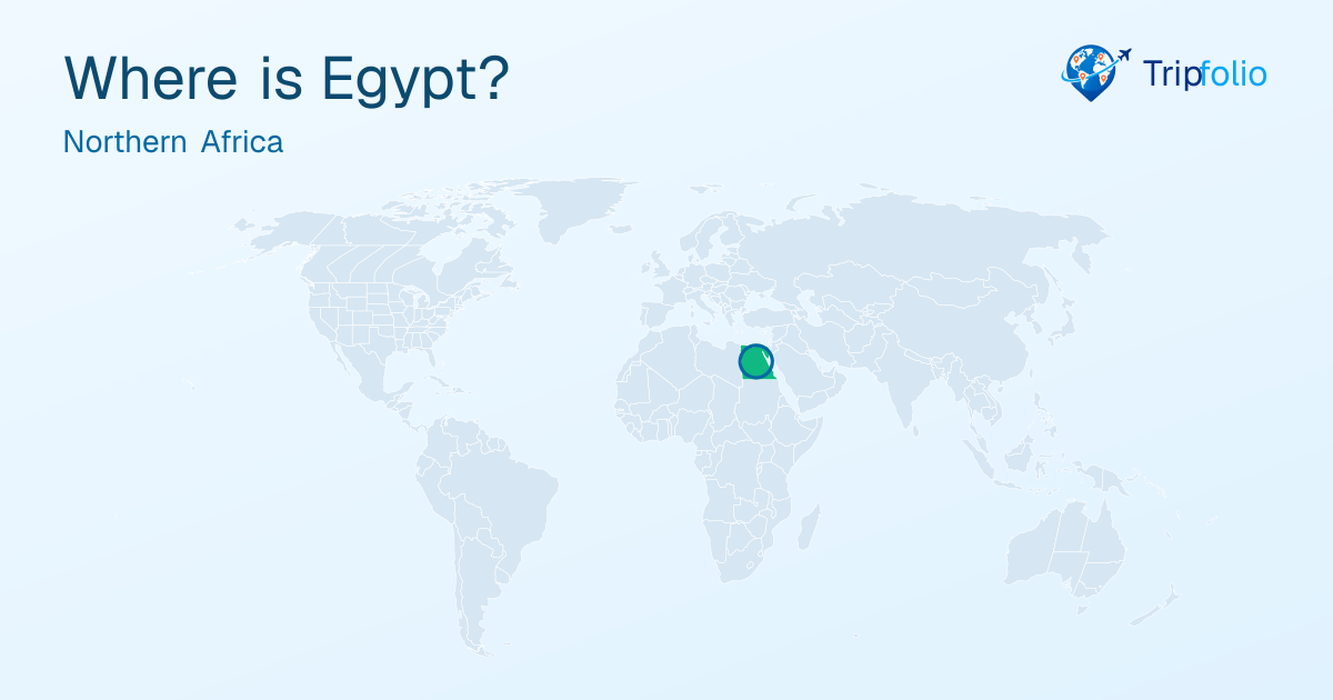 World map with Egypt highlighted in green and circled