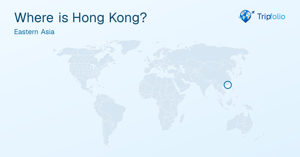 World map with Hong Kong highlighted in green and circled
