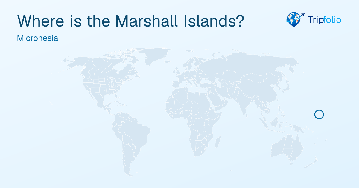 World map with the Marshall Islands highlighted in green and circled