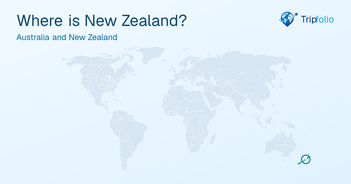 World map with New Zealand highlighted in green and circled