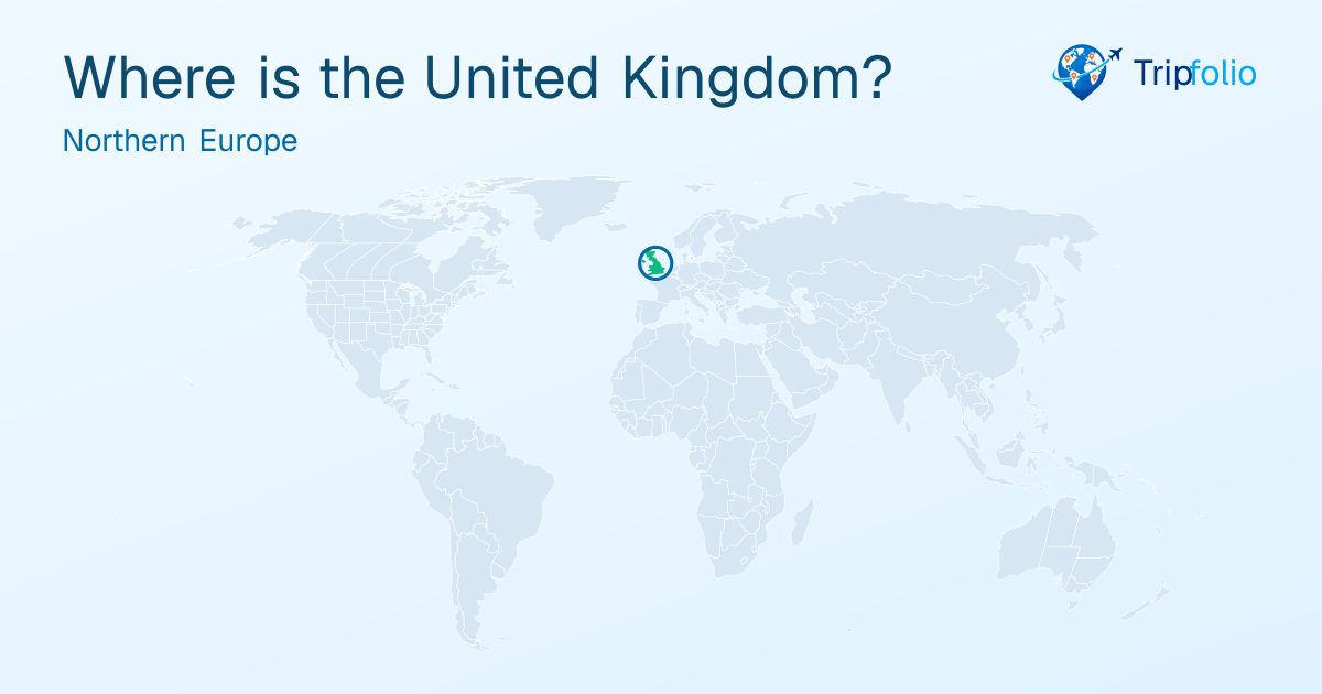 World map with the United Kingdom highlighted in green and circled